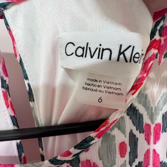Calvin Klein Pink and Black Patterned Dress - Picture 4 of 4